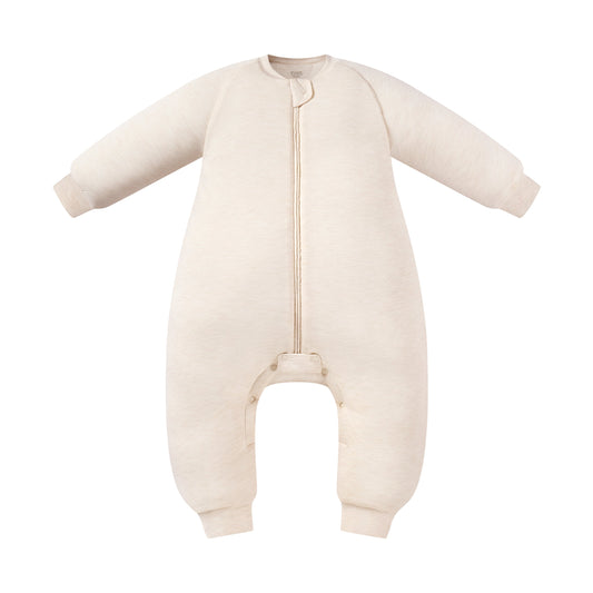 Avocado Bamboo Long Sleeve Footed Sleep Bag | 2.0 TOG – Sea Salt