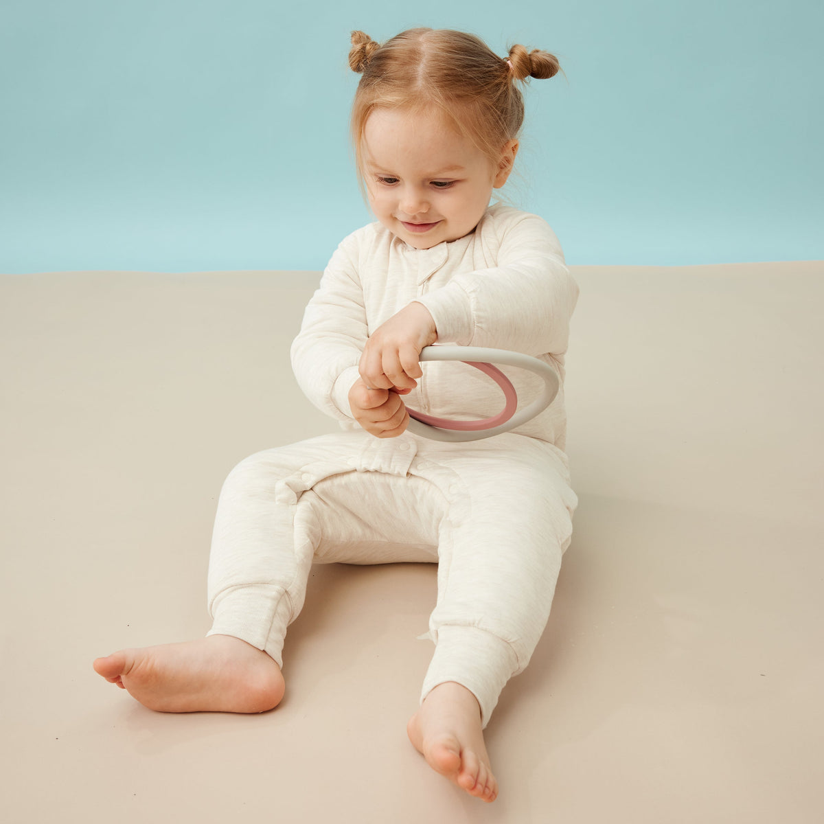 Avocado Bamboo Long Sleeve Footed Sleep Bag | 2.0 TOG – Sea Salt