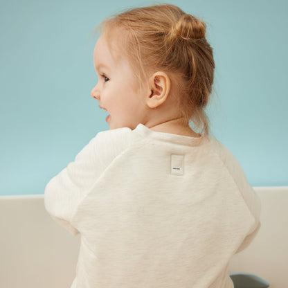 Avocado Bamboo Long Sleeve Footed Sleep Bag | 2.0 TOG – Sea Salt
