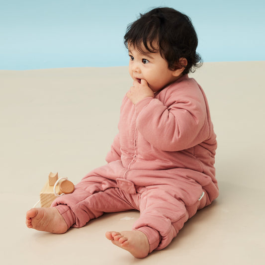 Avocado Bamboo Long Sleeve Footed Sleep Bag | 2.0 TOG – Old Rose