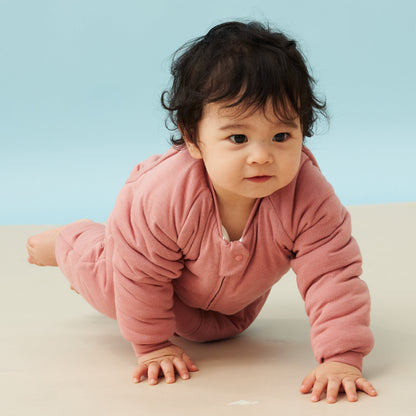 Avocado Bamboo Long Sleeve Footed Sleep Bag | 2.0 TOG – Old Rose