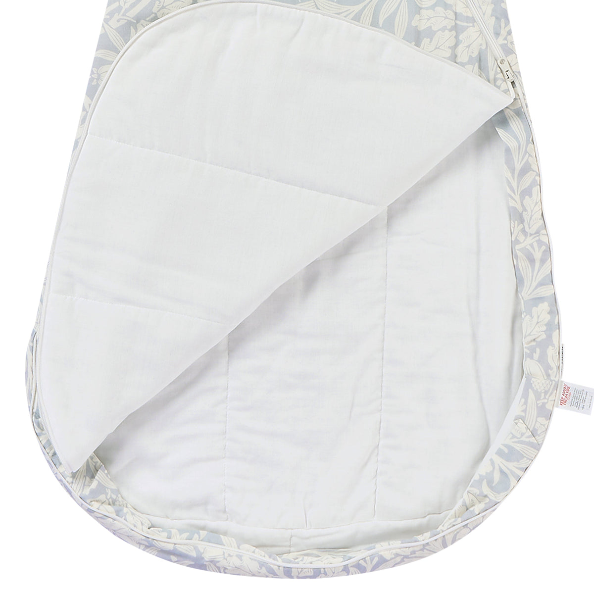 Sleep bag in Acorn Slate Blue, flat lay alternate view