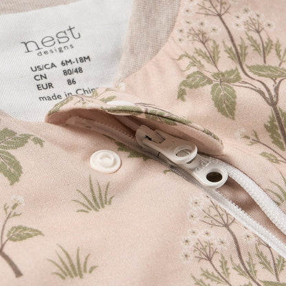 Sleep bag in Meadow Sweet, flat lay alternate view