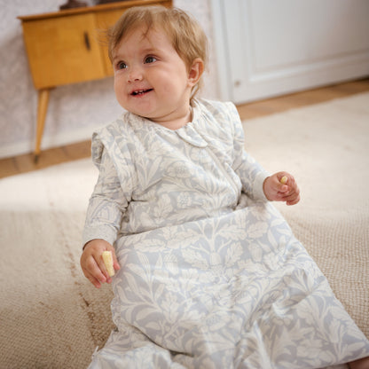 Acorn Slate Blue sleep bag, lifestyle detail