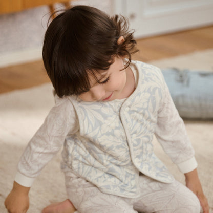 Organic Cotton Quilted Vest – Acorn Slate Blue