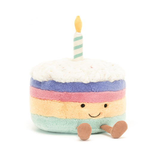 Amuseable rainbow birthday cake Medium