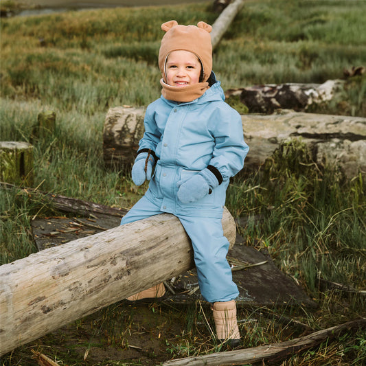 Kids Fleece Lined Rain Pants | Dusty Blue - Hello Kids Baby Store