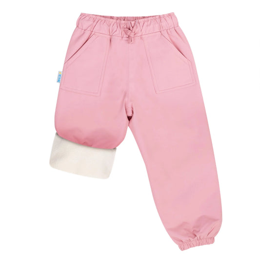 Kids Fleece Lined Rain Pants | Dusty Pink - Hello Kids Baby Store