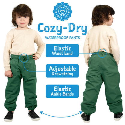 Kids Fleece Lined Rain Pants | Dusty Pink - Hello Kids Baby Store