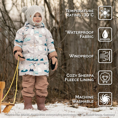 Kids Waterproof Winter Coat | Pink Forest - Hello Kids Baby Store