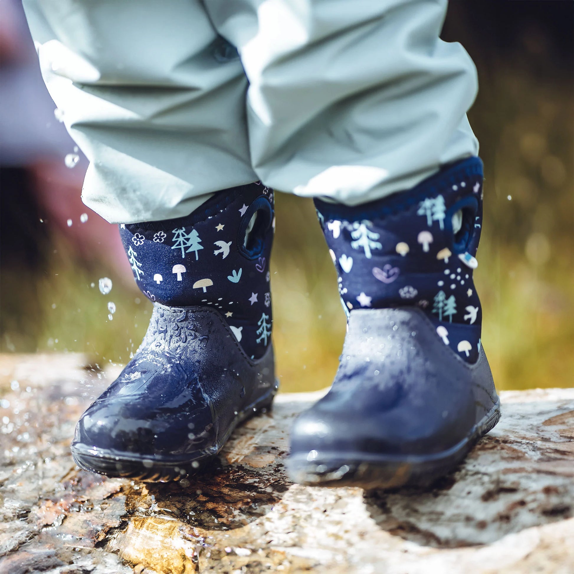 Kids Lite Waterproof Boots | Navy Forest - Hello Kids Baby Store