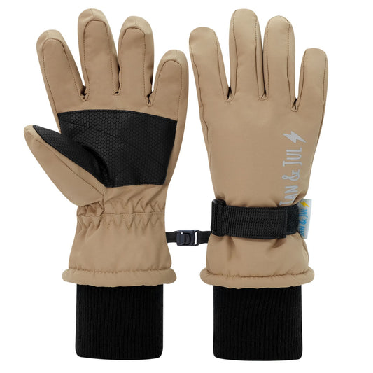 Kids Waterproof Gloves | Soft Brown - Hello Kids Baby Store