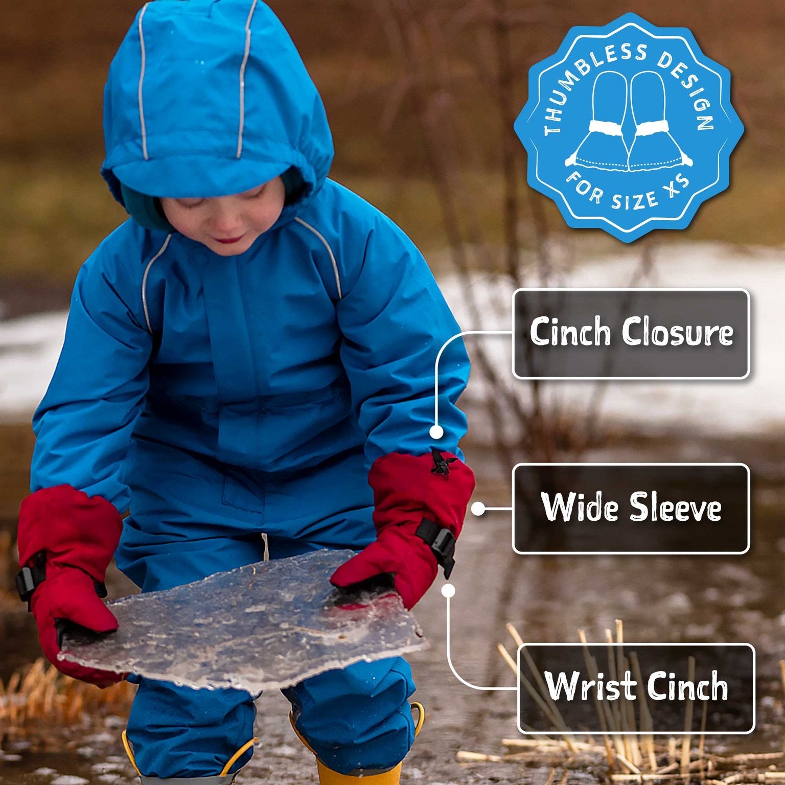 Kids Waterproof Mittens | Bear Cub - Hello Kids Baby Store