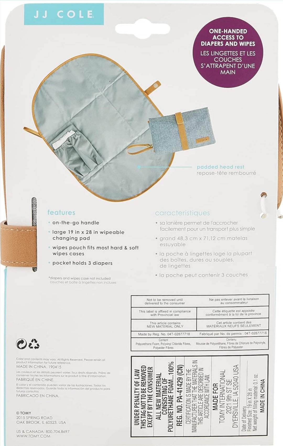 JJ Cole Changing Clutch Heather Grey - Hello Kids Baby Store
