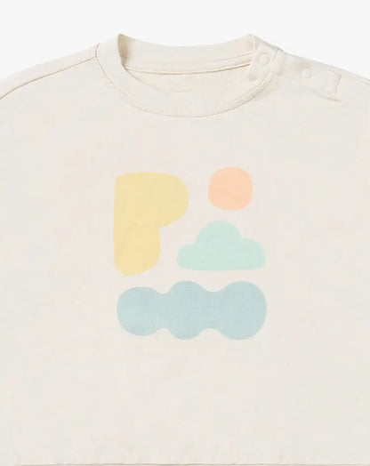 French Terry Drop Shoulder Long Sleeve Sweatshirt-Jet Stream - Hello Kids Baby Store