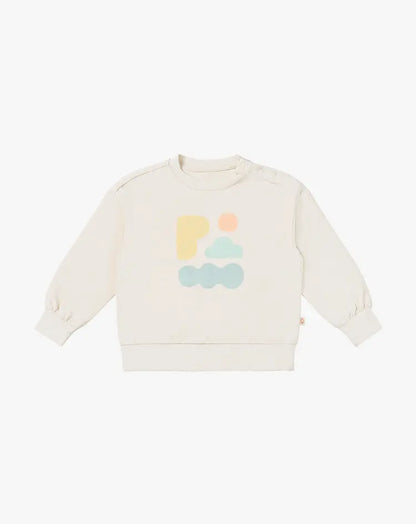 French Terry Drop Shoulder Long Sleeve Sweatshirt-Jet Stream - Hello Kids Baby Store