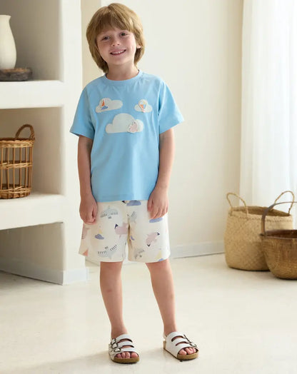 Quick Dry Cotton Short Sleeve Tee-Forget Me-Not - Hello Kids Baby Store