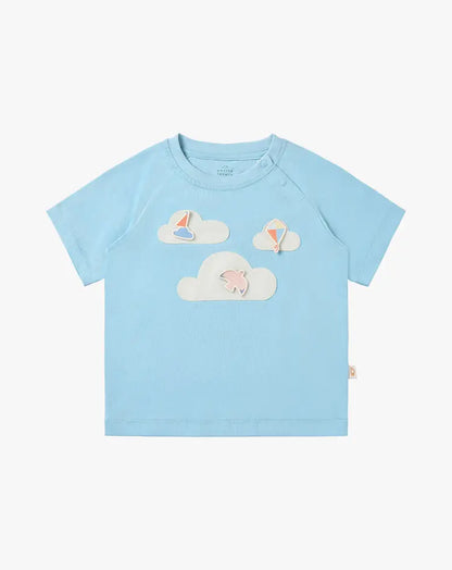 Quick Dry Cotton Short Sleeve Tee-Forget Me-Not - Hello Kids Baby Store