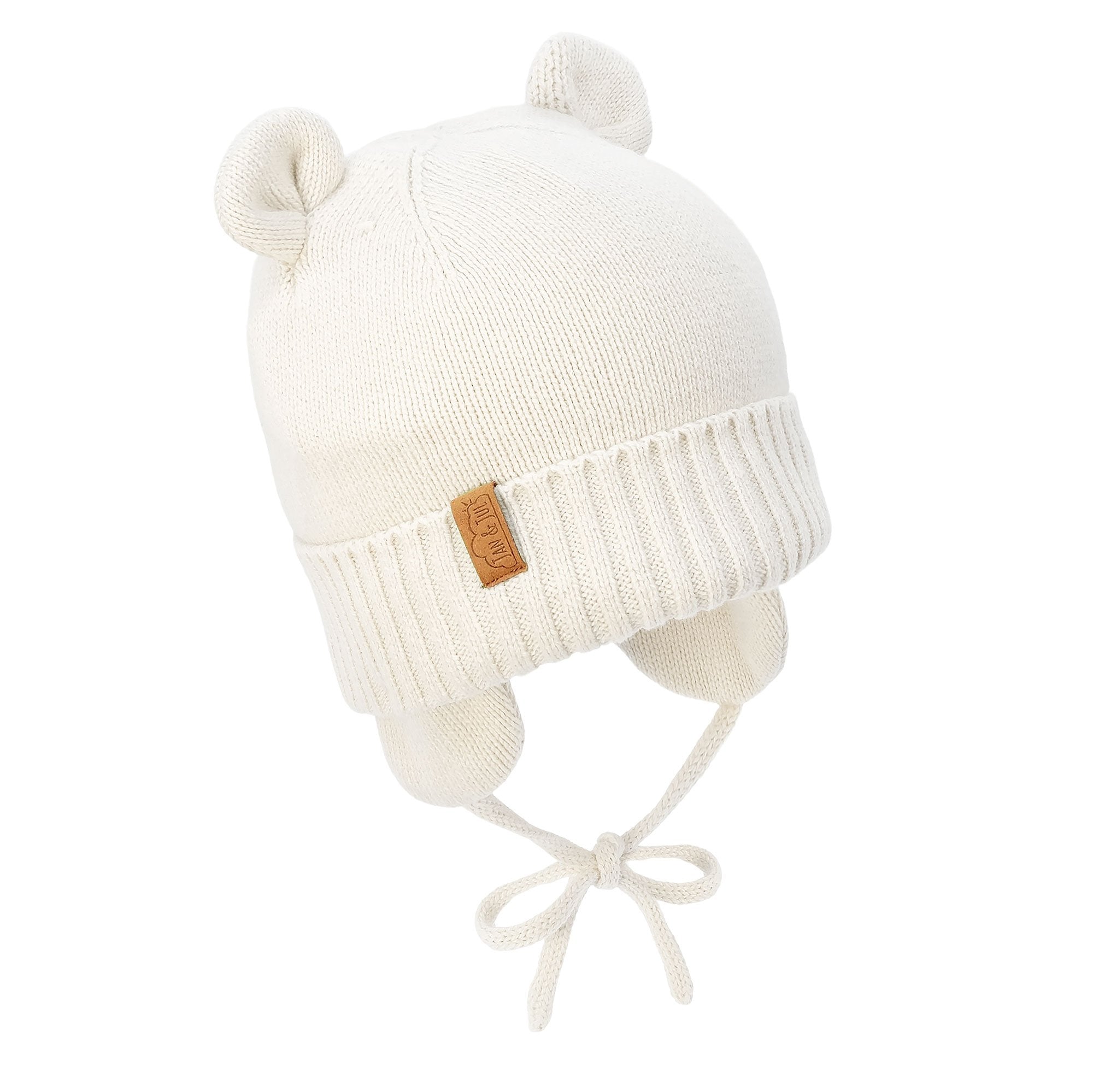Kids Bear Knit Hats | Vanilla Cream - Hello Kids Baby Store