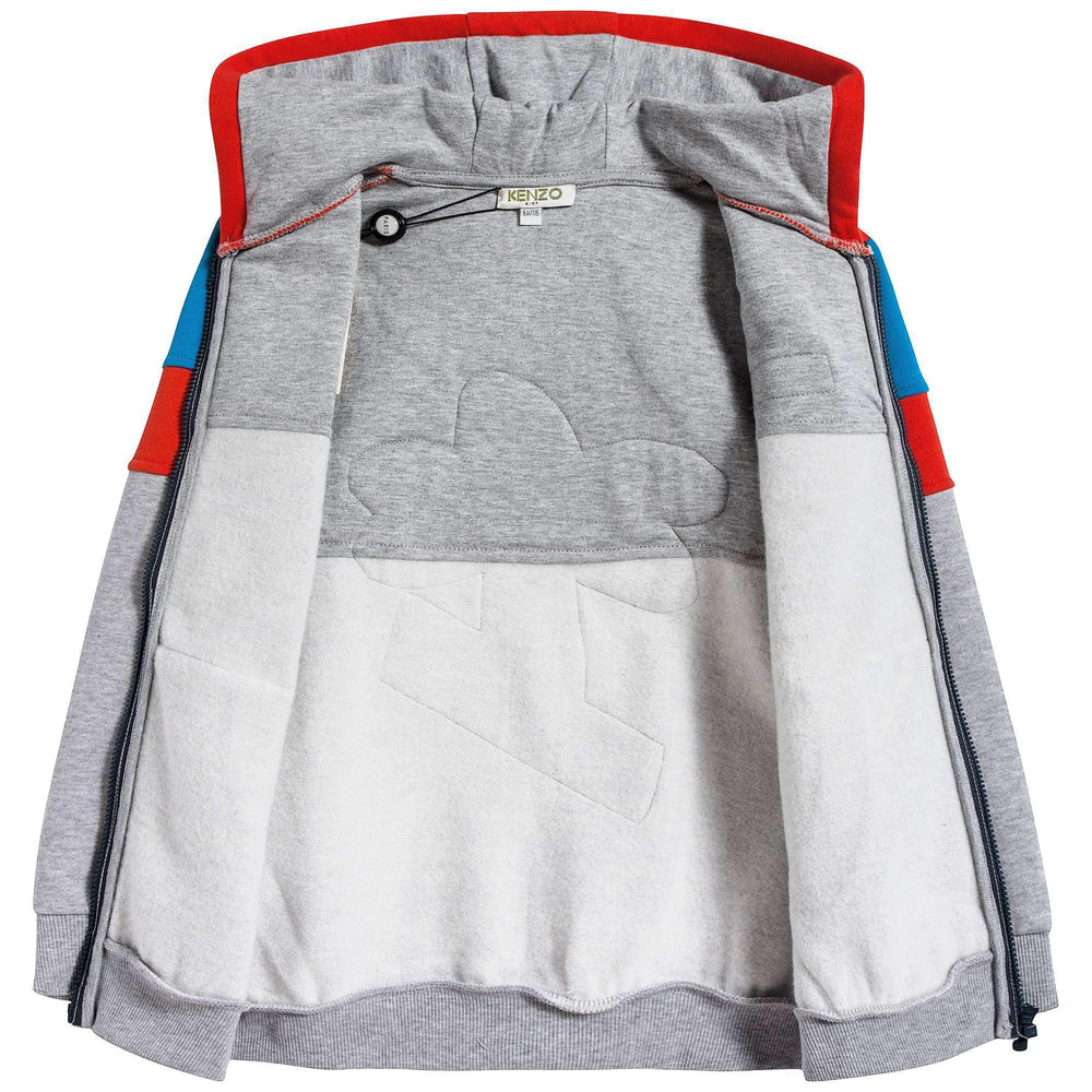 Marl Grey & Red Cotton Cradigan