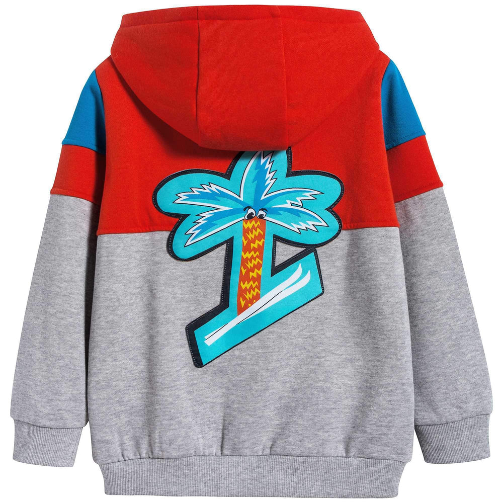 Marl Grey & Red Cotton Cradigan