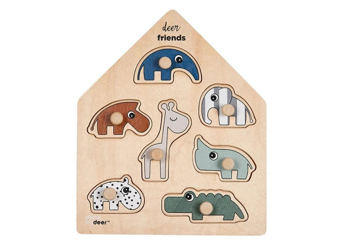 Peg Puzzle (7 Pc) - Deer Friends