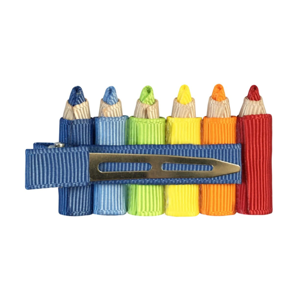 ROW OF PENCILS – ALLIGATOR CLIP – MULTI COLORS