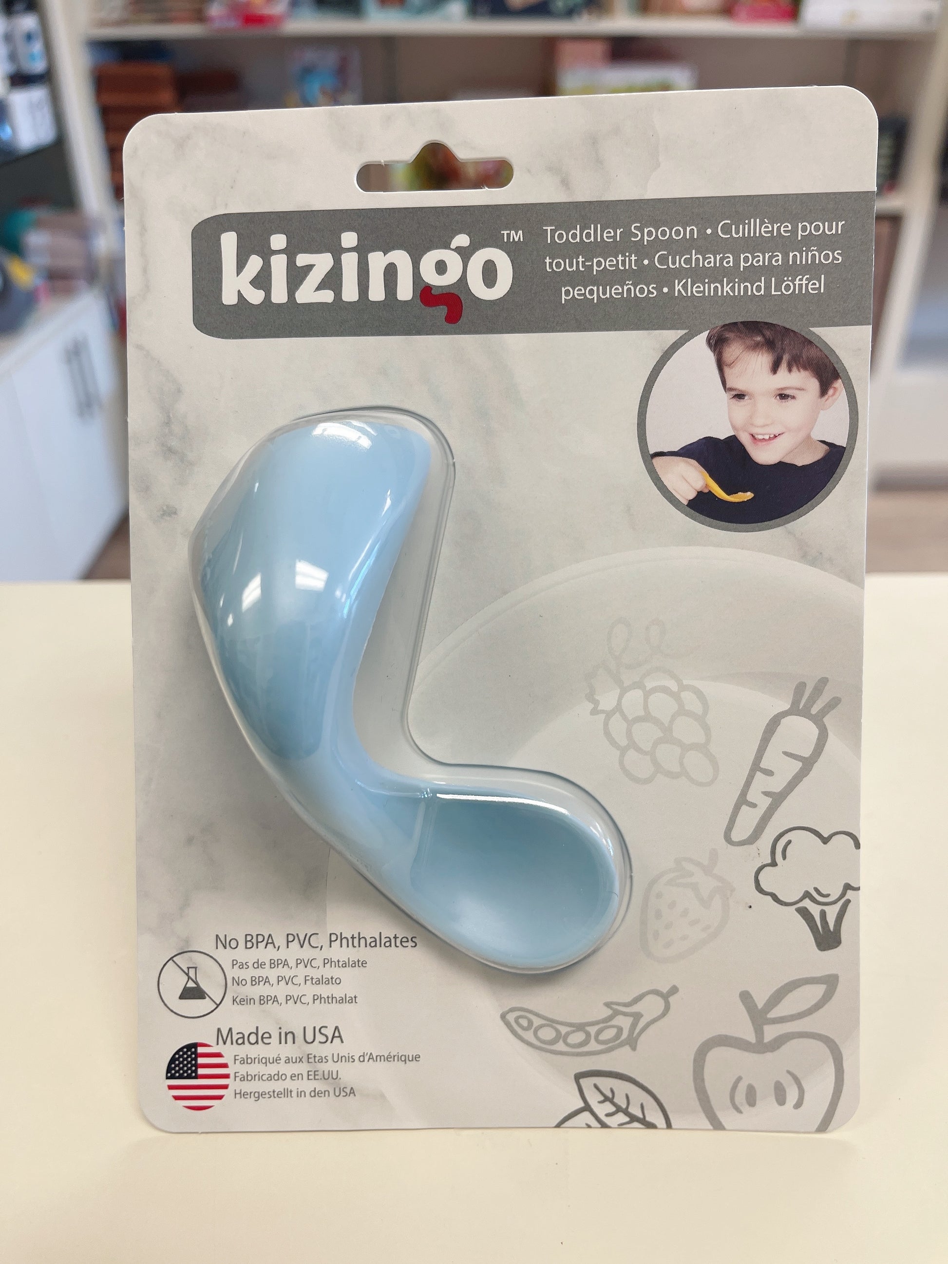 Kizingo Right-Handed Toddler Spoon – Hello Kids Baby Store
