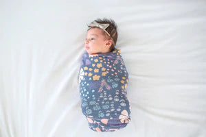 Knit Swaddle Blanket -Meadow