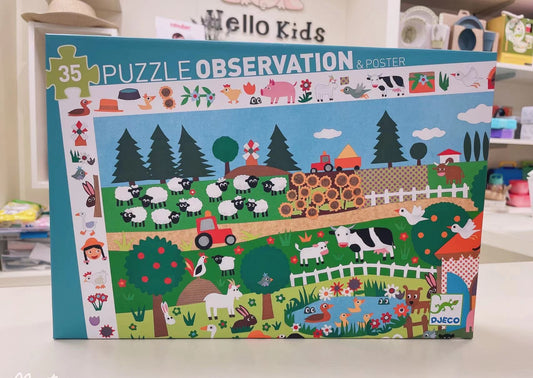Observation puzzle / Farm / 35 pcs