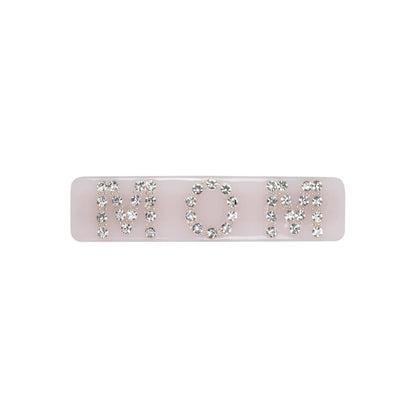 HAIR BARRETTE WITH CRYSTALS – SOFT PINK / MOM