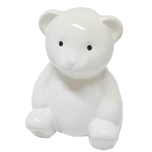 Child To Cherish - Teddy Bear Money Bank - White