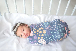 Knit Swaddle Blanket -Meadow