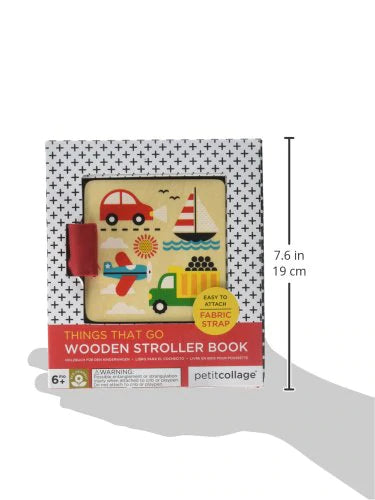 Petit Collage Wood Stroller Book, Things That Go