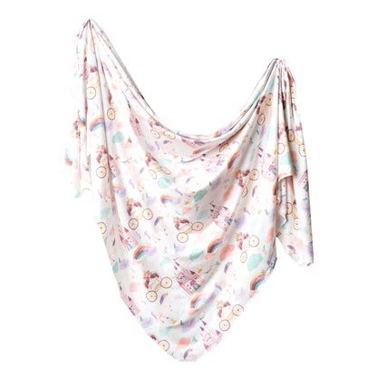 Knit Swaddle Blanket -Enchanted - Hello Kids Baby Store