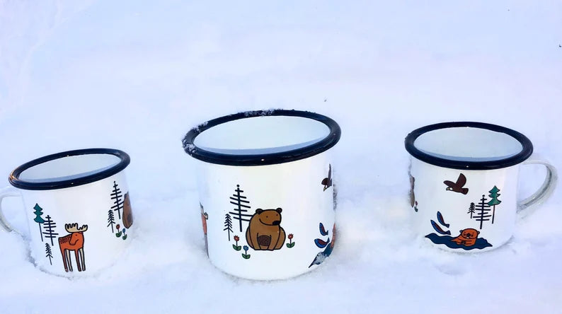 12oz Alaska Animals Enamel Mug