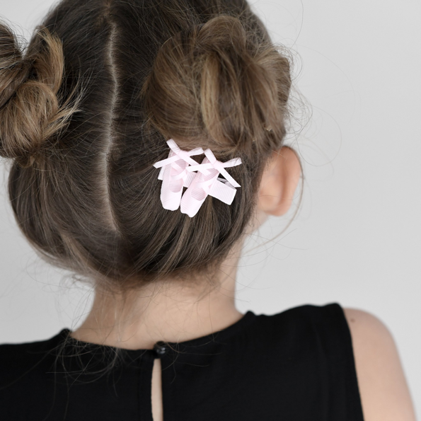 Gift Set BALLERINA AND SHOES – ALLIGATOR CLIP – POWDER PINK - Hello Kids Baby Store