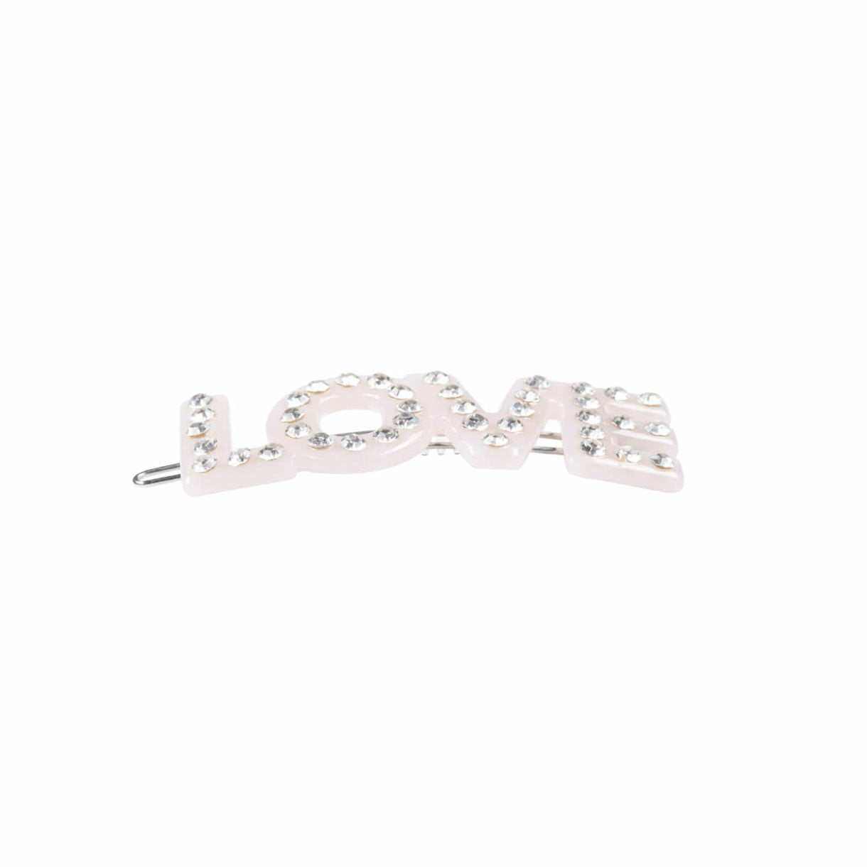 HAIR CLIP WITH CRYSTALS – SOFT PINK / LOVE - Hello Kids Baby Store