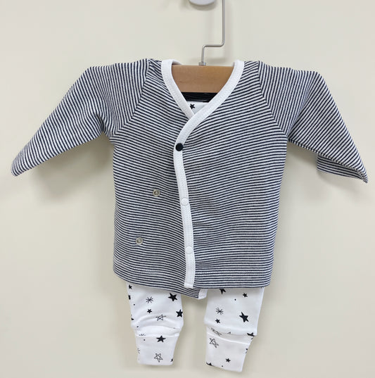 tiny twig organic Pj set-Graphite stripes - Hello Kids Baby Store